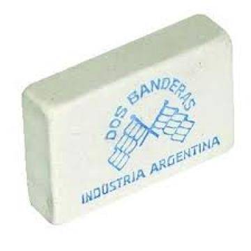 GOMA BLANCA DOS BANDERAS 3.2CM