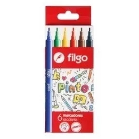 MARCADORES X6 FILGO EN CAJA 15CM