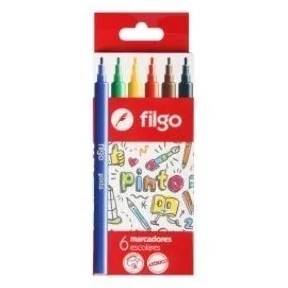 MARCADORES X6 FILGO EN CAJA 15CM