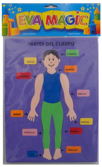 GOMA EVA CUERPO HUMANO PARTES 32CM