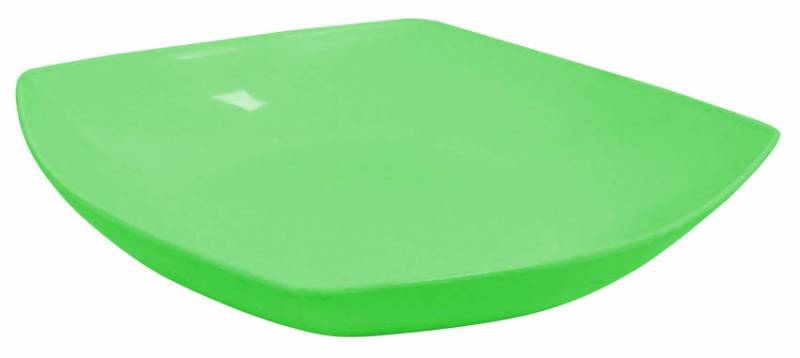 PLATO HONDO CUAD. VERDE