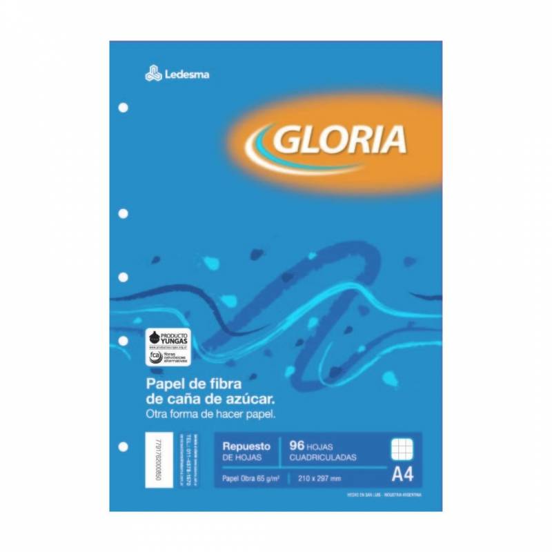REPUESTO A4 GLORIA CUAD 96HJ